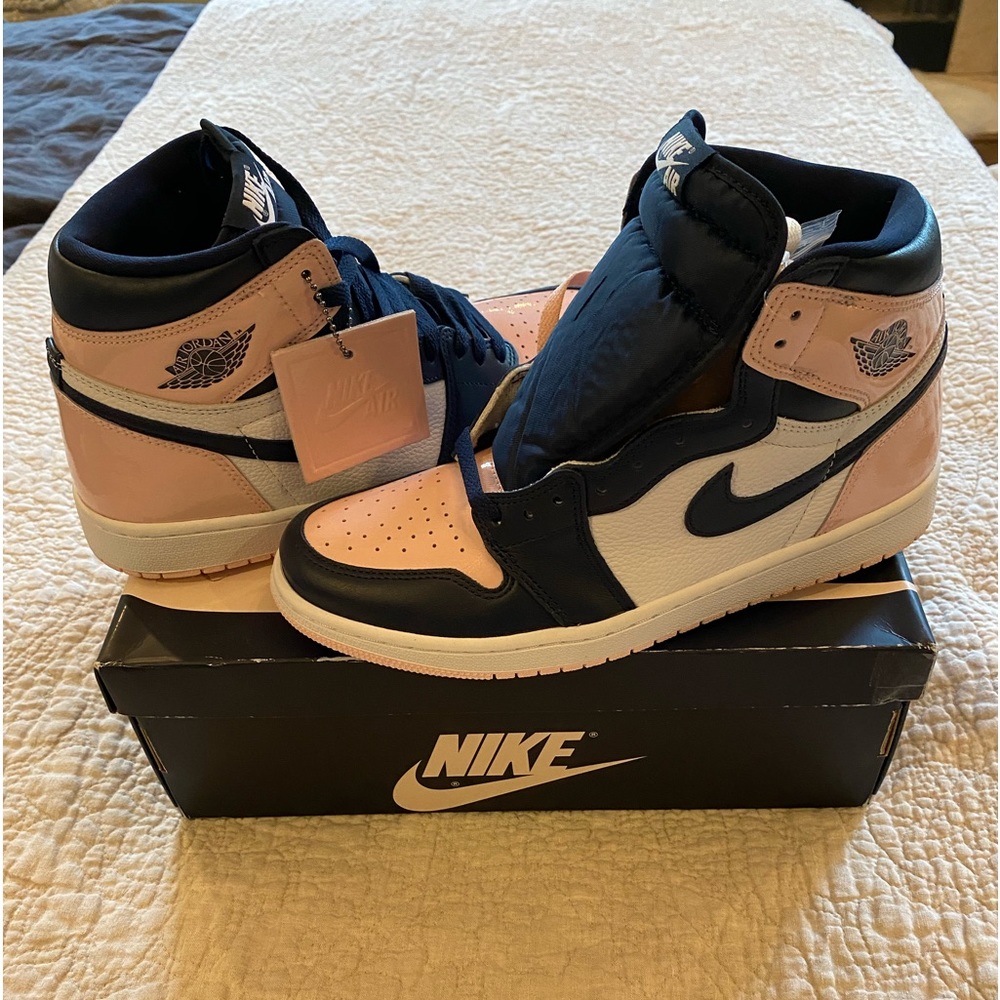 Air Jordan 1 High - Navy / Pink (Atmosphere) size 11